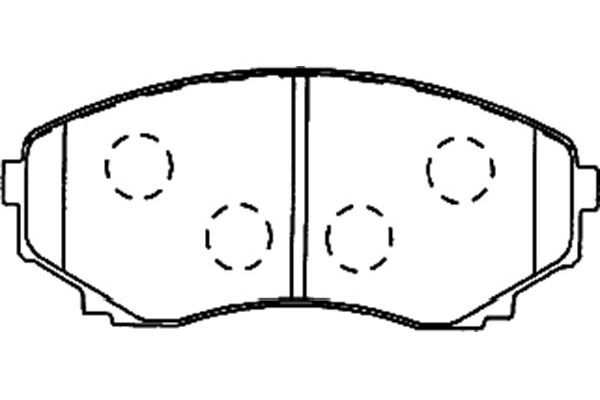 KAVO PARTS Piduriklotsi komplekt,ketaspidur BP-4557